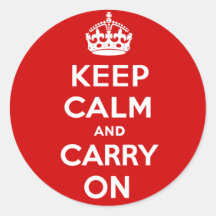 Keep Calm and Carry On Stickers