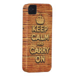 keep calm and carry on vintage cardboard Case-Mate iPhone 4 case