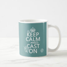 Keep Calm and Cast On - all colours Mugs
