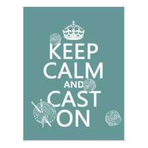 Keep Calm and Cast On - all colours Post Card
