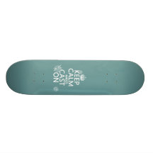 Keep Calm and Cast On - all colours Custom Skateboard