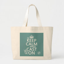 Keep Calm and Cast On - all colours Tote Bag