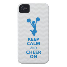 KEEP CALM and CHEER ON - Blue - iPhone4/4s caseEP iPhone 4 Case-Mate Cases
