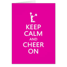 Keep Calm and Cheer On, Cheerleader Pink Card
