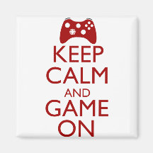 Keep Calm and Game On Refrigerator Magnets