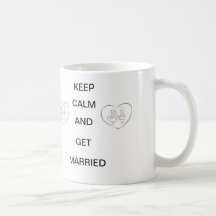 Keep calm and get married mug