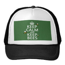 Keep Calm and Keep Bees - all colours Hat