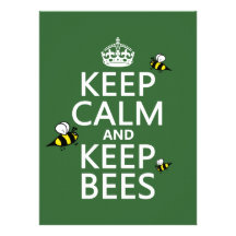 Keep Calm and Keep Bees - all colours Personalized Announcements
