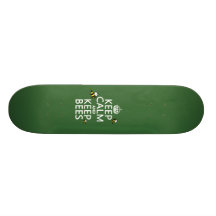 Keep Calm and Keep Bees - all colours Skate Deck