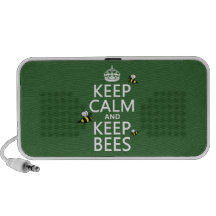 Keep Calm and Keep Bees - all colours Notebook Speakers