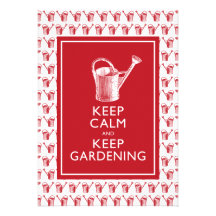 Keep Calm and Keep Gardening Birthday Party Personalised Invitations
