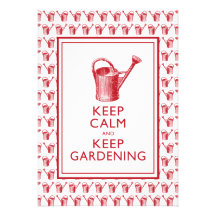 Keep Calm and Keep Gardening Birthday Party Personalized Announcement
