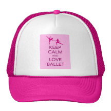 Keep Calm and Love Ballet Gift Print Mesh Hat
