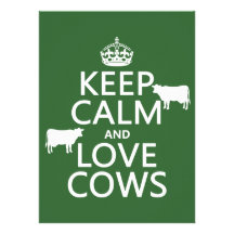Keep Calm and Love Cows (all colours) Announcement