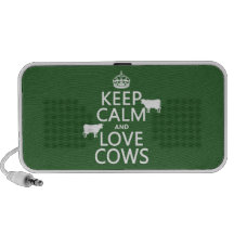 Keep Calm and Love Cows (all colours) Travelling Speakers