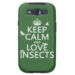 Keep Calm and Love Insects (any background colour) Samsung Galaxy SIII Cases