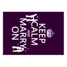 Keep Calm and Marry On (customisable colour) Business Card Template