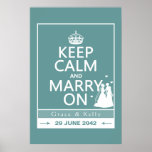 Keep Calm and Marry On Lesbian Wedding Print