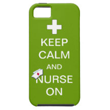 Keep Calm and Nurse On /White Cross and Nurse Cap
