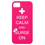 Keep Calm and Nurse On /White Cross and Nurse Cap