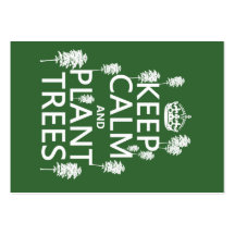 Keep Calm and Plant Trees (all colours) Business Card Template