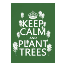 Keep Calm and Plant Trees (all colours) Personalised Invitations