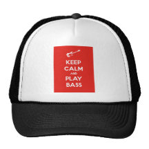 Keep Calm and Play Bass Trucker Hat