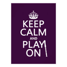 Keep Calm and Play On (recorder)(any color) Personalized Invite