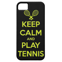 Keep calm and play tennis sport ball racket sports iPhone 5 cover