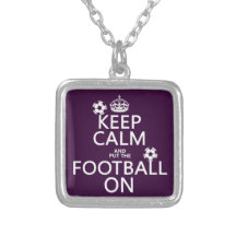 Keep Calm and (put the) Football On (customisable) Necklace