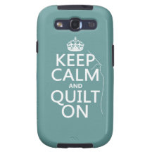 Keep Calm and Quilt On - available in all colours Galaxy S3 Cover