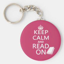Keep Calm and Read On Key Chains