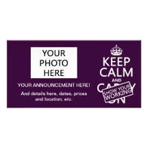 Keep Calm and Show Your Working (any colour) Picture Card