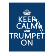 Keep Calm and Trumpet On (any background color) Personalized Announcements