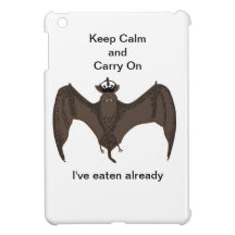 Keep Calm Carry On Bats Eaten iPad Mini Cases