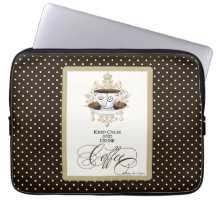 Keep Calm & Drink Coffee - Fashion Trendy Chic Art Laptop Computer Sleeve