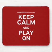 Keep Calm Flute Mouse Pad