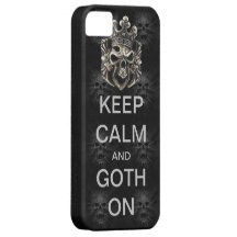 Keep Calm & Goth On Skulls iPhone 5