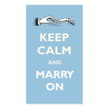 Keep Calm Marry On Wedding Business or Seat Card Business Cards