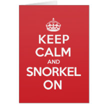 Keep Calm Snorkel Greeting Note Card