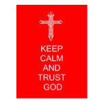Keep Calm Trust God Postcards