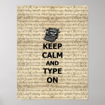 Keep calm & type on print