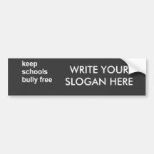 keep schools bully free bumper stickers