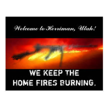KEEP the HOME FIRES BURNING Postcard