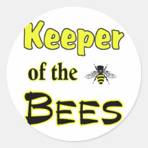 keeper of the bees dark round sticker