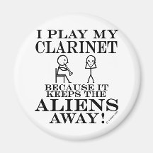 Keeps Aliens Away Clarinet Magnet