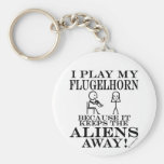 Keeps Aliens Away Flugelhorn Key Chain