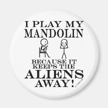 Keeps Aliens Away Mandolin Magnets