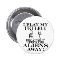 Keeps Aliens Away Ukulele buttons