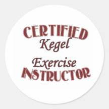 Kegel Excercise Instructor Round Stickers